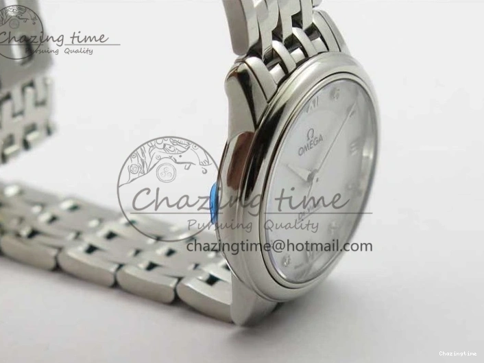 0425 De Ville Prestige Quartz 27.4 mm SS ZF 1:1 Best Edition White Dial on SS Bracelet Jap Quartz Practical 7905